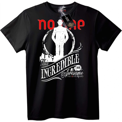 NOONEBRAND Тениска Невероятен Г-н Страхотен - 6XL, Black