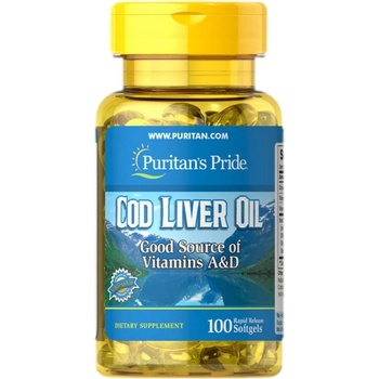 Image 1 of Puritan's Pride Cod Liver Oil 415 mg [100 Гел капсули]
