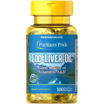 Puritan's Pride Cod Liver Oil 415 mg [100 Гел капсули]