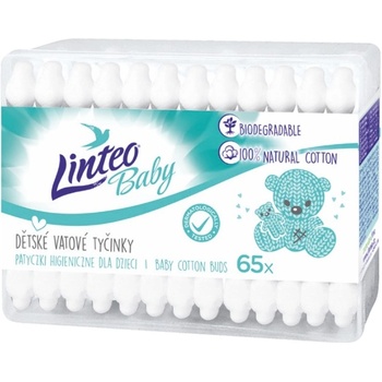 Linteo Baby Vatové tyčinky v kabičce 65 ks