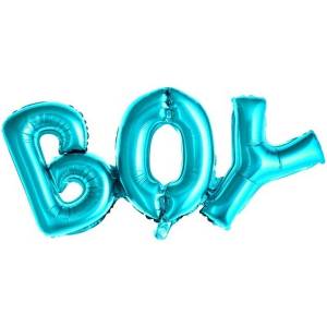Party Deco Фолиев Надпис "Boy'', Син, 67x29см (FB8M-001)