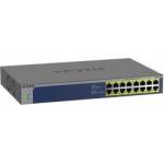 Netgear GS516PP 16 Port Gigabit Ethernet LAN PoE Switch (16x PoE+ 260W, Plug-and-Play network switch, desktop or 19-inch rack mount, ProSAFE lifetime warranty) - GS516PP-100EUS