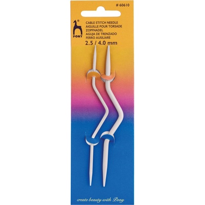 PONY Storex Křivá jehlice pomocná, hliníková, velikost 2,5mm a 4 mm