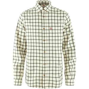Fjällräven Мъжка риза с копчета Fjällräven Övik Flannel Shirt - Chalk White / Laurel Green (033-1194-1012)