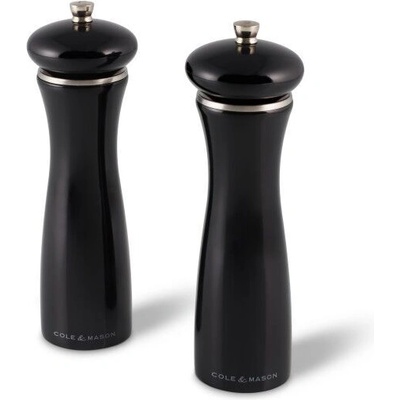 Cole&mason Комплект мелнички за сол и пипер sherwood black gloss - 20 см. - цвят черен (hs 0888p)