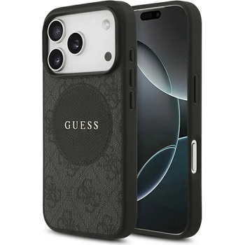 GUESS Калъф Guess 4G Circle Classic Logo MagSafe за iPhone 17 Pro - черен (3666339489984)