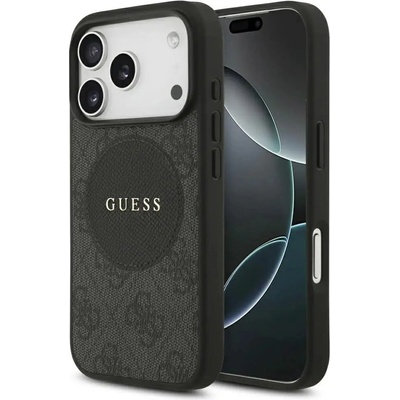 GUESS Калъф Guess 4G Circle Classic Logo MagSafe за iPhone 17 Pro - черен (3666339489984)