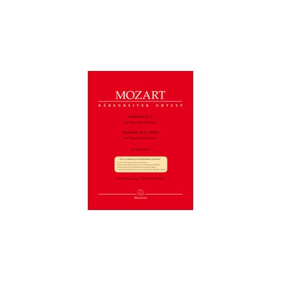Andante in C major priečnu flautu a klavír KV 315 285e Wolfgang Amadeus Mozart