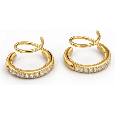 Olivie 10250 Náušnice SPIRÁLA GOLD