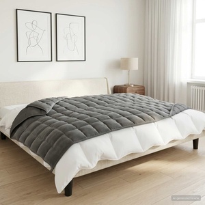 vidaXL Тежко одеяло Антрацит 138 x 200 cm 10 kg 100% Памук 205T (42044036)