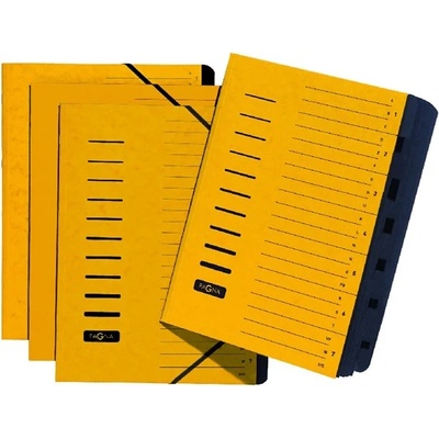 PAGNA Папка Pagna A4 със 7 отделения от А до Я в жълт цвят P2408105 (P2408105)