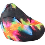 Pufrelax Пуф круша 320л. , Nirvana Grande, Colour Festival, Перящ се калъф, Пълнеж от Полистиролни перли, принт (PUF-G-NGR-TEXP-FES)
