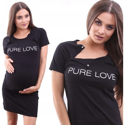 Formommy nočná košeľa tehotenská Pure Love čierna