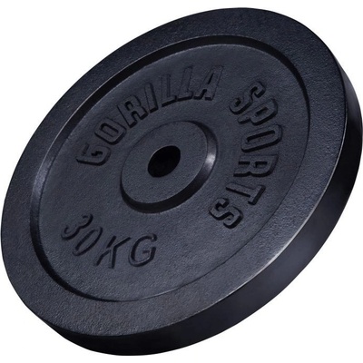 Gorilla Sports liatinový záťažový kotúč 30 kg 384 mm