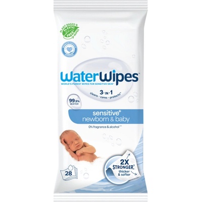 WATERWIPES Ubrousky vlhčené Newborn&Baby 3in1 28 ks