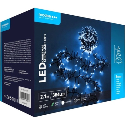 Modee Lighting LED vianočná reťaz 384 LED 2,1m studená biela