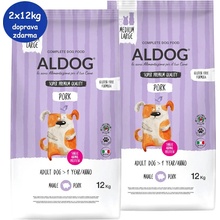 Aldog Adult Medium & Large Pork & Rice 2 x 12 kg
