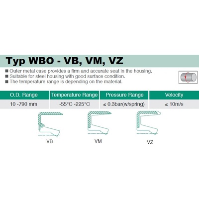Gufero 14 x 25 x 4 VIBO (VB FKM)