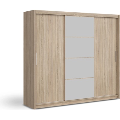 Wilsondo Marios so zrkadlom 240 x 215 x 61 cm dub sonoma