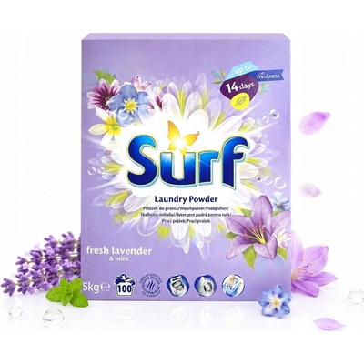 Surf fresh Lavender & Mint prášok na pranie 5 kg 100 PD