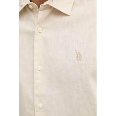 U. S. Polo Assn U. S. Polo Assn. сафари риза мъжка с лен LINEN BLEND SS (MUP3254.J54)