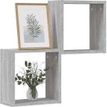 vidaXL стенни кубчета 2 бр. сиви сонома 30x15x30 см (815882)