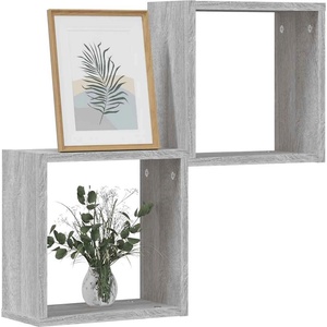 vidaXL стенни кубчета 2 бр. сиви сонома 30x15x30 см (815882)