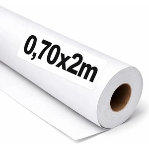 OFITURIA Kraft Paper White - Roll 0.70 × 2 m - 6 Rolls - Packaging Paper and Wrapping Paper - Craft Paper for DIY, Decoration and Sewing Patterns - Tear-Resistant and Easy to Cut - COM620 (COM620)