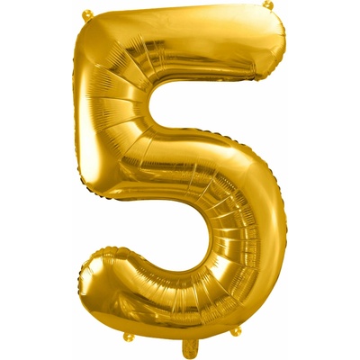 vybavsenaparty Fóliová číslice zlatá '5' 86 cm