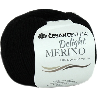 100% Merino příze - Delight černá