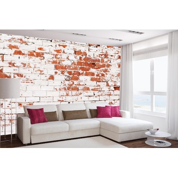 DIMEX ART s. r. o Самозалепваща се флизелинова фототапета измазана тухлена стена 375 x 250 см