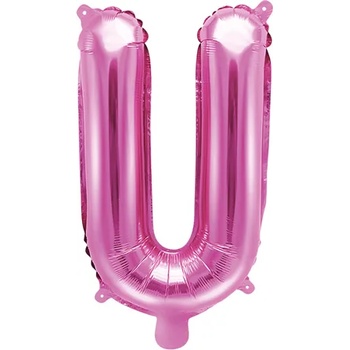Image 1 of PartyDeco Балон от фолио Mini - Буква U 35см розов