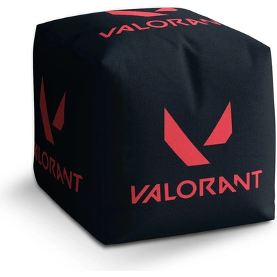 Sablio Taburet Cube VALORANT Black: 40x40x40 cm
