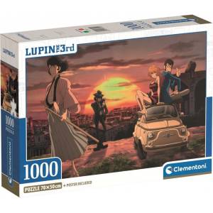 Clementoni Пъзел Clementoni от 1000 части - Люпен Трети, вариант 1 (37054)
