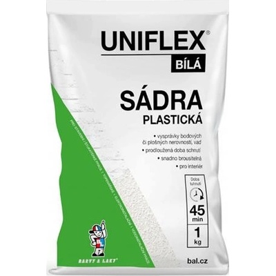 Uniflex Sádra plastická bílá 1 kg