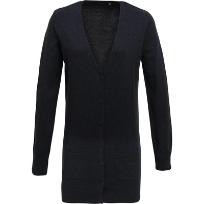 Premier PR 698 / Дамски дълъг кардиган - тъмносив 5XL (3906986602j)