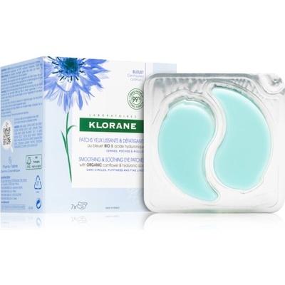 Klorane Cornflower Organic освежаваща маска за околоочната област 7x2 бр