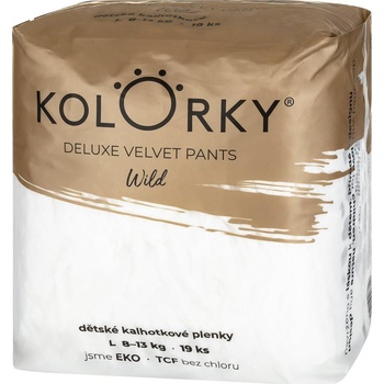 Kolorky Deluxe Velvet wild L 8-13 kg 19 ks