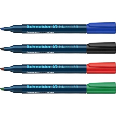 Schneider Перманентен маркер със скосен връх Schneider 133 зелен