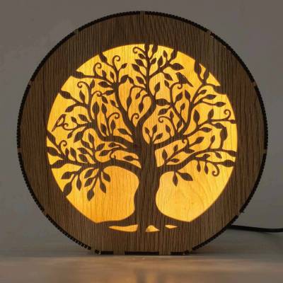 SENTOP | Strom života LED lampa | Dřevěná dekorace domova| SENTOP LED0602