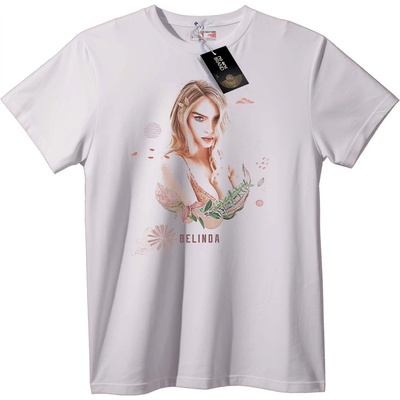 NOONEBRAND Тениска Belinda Цветно Изкуство - L, White