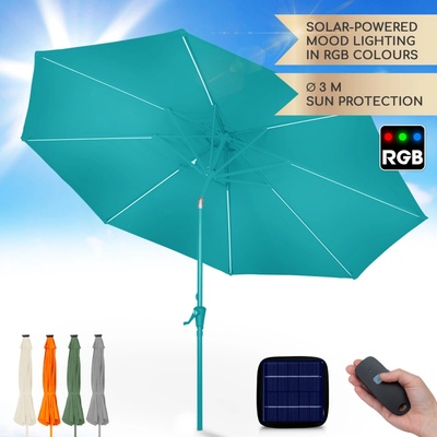 Blumfeldt Calais, slnečník, hliníkový rám, polyester, UV 50, LED svetlo (GDW8-CalaisLed-TU)