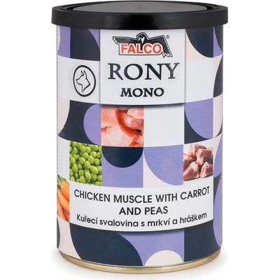 Rony Mono kuřecí svalovina s mrkví a hráškem 400 g
