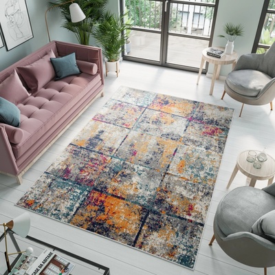 Modern Rugs Ombre G038A WHITE/DARK BLUE