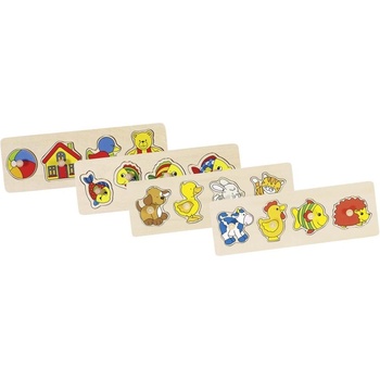 Goki Дървен пъзел с дръжки Goki - Асортимент (57516)