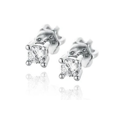 NUBIS® stříbrné šroubovací se zirkonem NB-3322-03