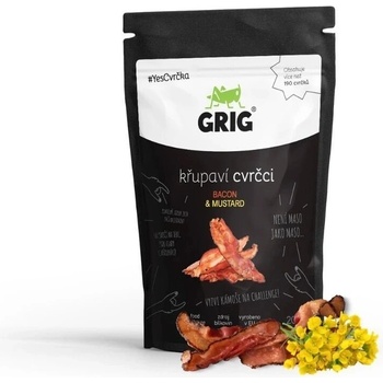 GRIG Sušené cvrčky slanina/horčica 20 g