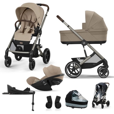 CYBEX kombinovaný Balios S Lux Almond Beige Gold s autosedačkou a doplňky 2024