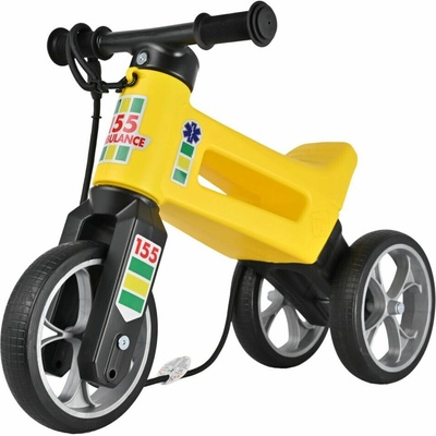 FUNNY WHEELS Rider SuperSport 2v1 Záchranná služba s popruhem a tichými koly