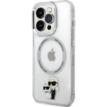 KARL LAGERFELD IML Karl and Choupette NFT MagSafe Case - хибриден удароустойчив кейс с MagSafe за iPhone 14 Pro Max (прозрачен)